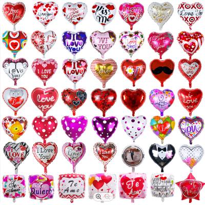 China Wholesale Auto Shutter 18 Inch Helium Heart I Love You Shape Happy Love And Valentines Day Foil Wedding Decoration Balloon for sale