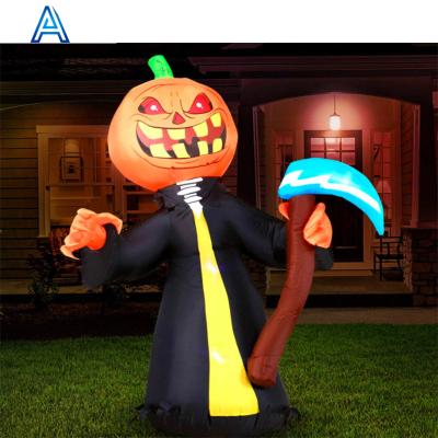 China Advertising& Toy LED Night Light Decoration Pumpkin Monster Ghost For Halloween Blow Up Door Yard Lawn Decoration Inflatable Celebration Model for sale