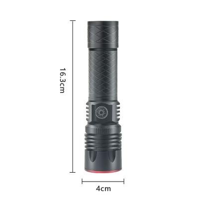 China Coba XHP90 Outdoor Hunting Camping Led Rechageable USB Li Battery Most Powerful Power Indicator Buzz Flashlight for sale