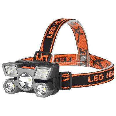 China Emergency Coba Industrial Camping Super Bright 3535 smd USB Input 18650 Rechargeable Built-in Most Powerful Li-ion Battery Headlight for sale