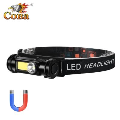 China Nightriding Emergency Camping Coba Led Cob Element 18650 Li-ion Battery Amazon Rechargeable Hot Sale Cheap Headlight for sale