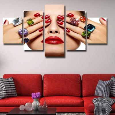 China Modern Wall Art Canvas Print Pictures Red Nails Living Room Wall Decor Bathroom Girls Bedroom Decor for sale