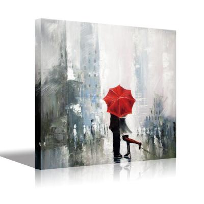 China Modern Romantic Classical Landscape Decoration City Street Paris Oil Painting For Living Room Office for sale