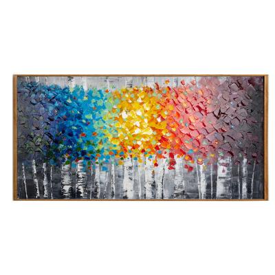 China Hot Sale Modern Customized Full Color Hand Printing Colorful Canvas Picture Wall Art for sale