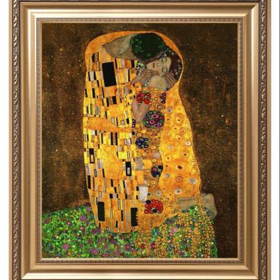 China Modern The Kiss Gustav Klimt Fine Art Painting Reproduction Handmade Wall Art Oil Canvas Painting for sale