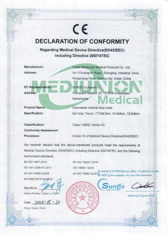 CE - Hubei Mediunion Medical Products Co., Ltd.