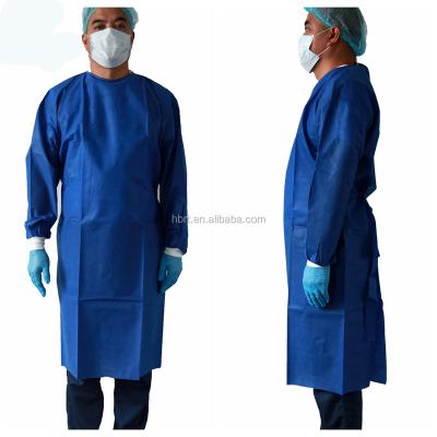 China Wholesale High Quality Waterproof Isolation Adult Gowns With Elastic Cuff In Stock for sale