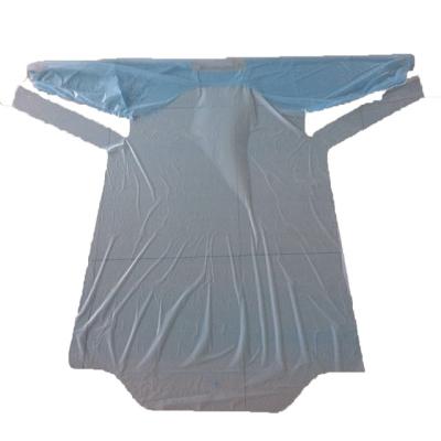 China Waterproof Disposable Hospital CPE Isolation Uniform Gown for sale