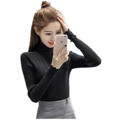 China Hot Selling High Quality Autumn Winter Anti-wrinkle Semi High Collars Plus Thick Bottom Shirt Ear Wood Sweater for sale