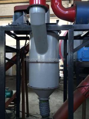 China Separate fiber fluff from powder compound rubber waste strips reuse plant /fiber separator/airflow classifier/windsifter for sale