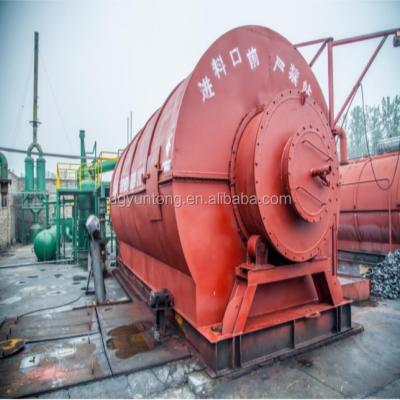 China Hot selling continuous operation tire&plastic waste to reuse automatic pyrolysis diesel fuel plant safety machiney for sale