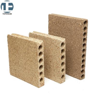 China Modern TOPOCEAN 30/40/45 mm High Quality Hollow Panel Tubular Chipboard Laminated Plywood Particle Board for sale