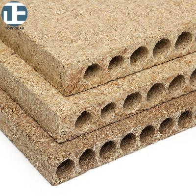 China TOPOCEAN factory 16mm modern hollow core particle board / tubular chipboard white chipboard sheets for door for sale