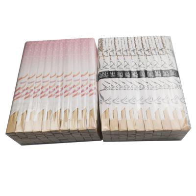 China Customizing Printing Logo Natural Household Wooden Chopsticks Reused for sale