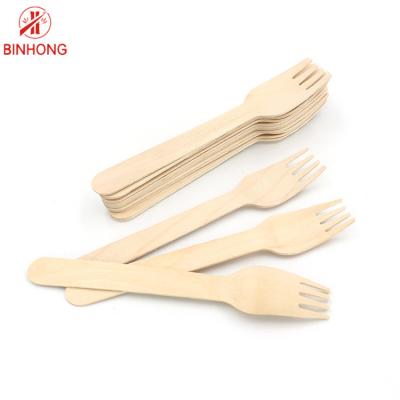 China Cutelaria de madeira descartável biodegradável de Birchwood 14cm à venda