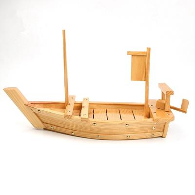 China Barco de bambú sostenible Tray With Flagpole del sushi de los 70cm en venta