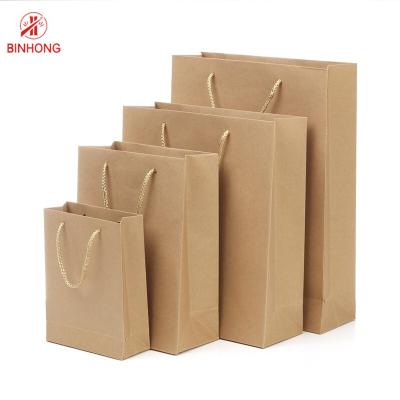 China Eco Friendly 110gsm 16x6x12'' Recycled Kraft Bags for sale