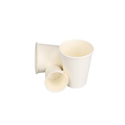 Chine tasse de papier jetable à mur unique inférieure de café blanc de 12oz 60mm biodégradable à vendre