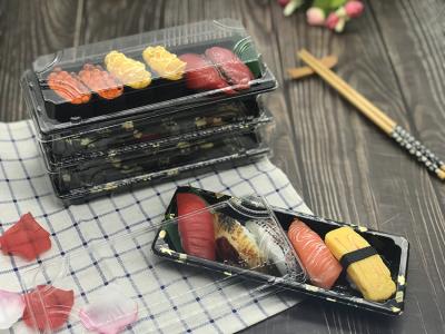 China Transparante Deksel Plastic Sushi Tray Food Grade Disposable Te koop