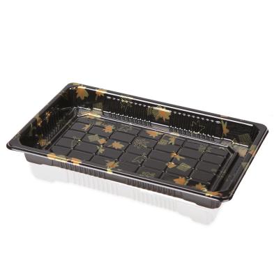 China Druck-PS-Plastiksushi Tray Recyclable Dustproof zu verkaufen