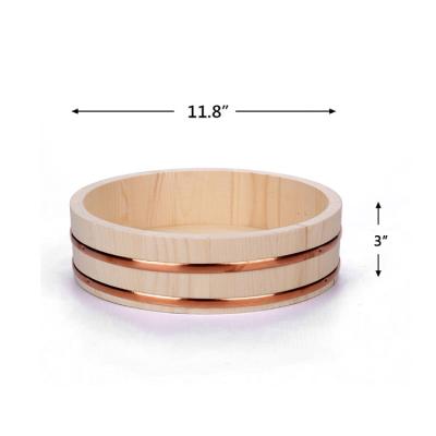 China Bol grande de madera del arroz de Hangiri del pino blanco del diámetro los 39cm en venta