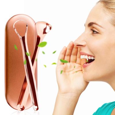 China Tongue Area Stainless Steel Tongue Remover For Oral Care Tongue Remover For Coating Tongue Scratch Cleaning Set for sale