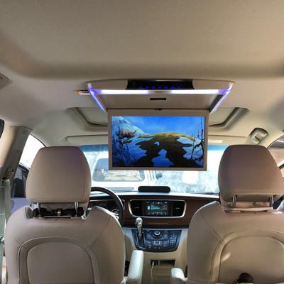 China All Weather Roof Stereo Led Monitor Car Android Flip Down Roof Monitor Bus TV 17.3 Inch Screen With Internally Speaker for sale