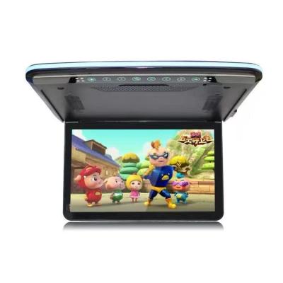 China High quality low price cast mirror dvd parking ceiling mount TV car mirror 13.3 inch manual flip monitor car for sale