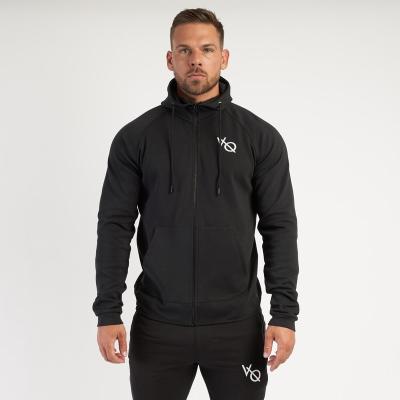 China Anti-wrinkle 0EM Athletic Slim Fit Full Length Zip  450gsm  Gym Fitness  Hoodies For Men for sale