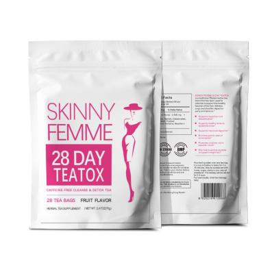 China 28 Days Low Fat Detox Slimming Brand Organic Herbal Morning Clean Tea Bag And Equalizing Fitness Tea Women Beauty Products for sale