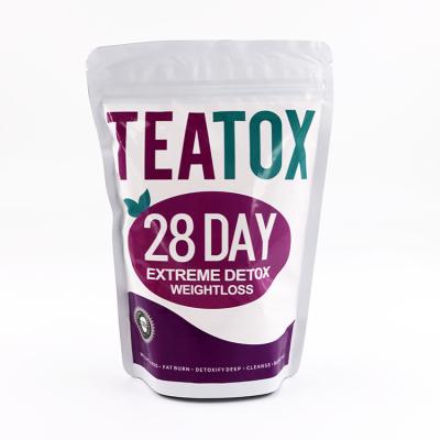 China Cosmetics 28 Day Detox Tea Purple Bag Burning Fat Tea Organic Detox Tea for sale