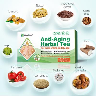 China Healthy anti aging herbal tea tea in OEM private label sachets for those wanting to challenge the age anti aging effect anti inflammatory organic tea for sale