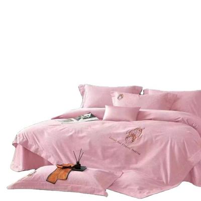 China Nondisposable high quality bed sheet set 4 piece microfiber polyester queen size bedding set for home for sale