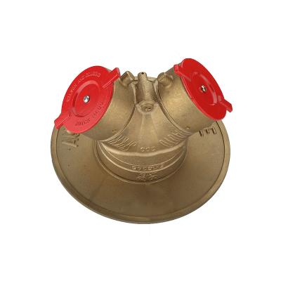 China Two Way Brass Valve UL/FM INLET FIRE DEPARTMENT CONNECTION, Brass EXPOSED Plate And Set Of Brass Caps for sale