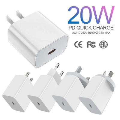 China 20W Mobile Phone Fast Charging Charger For iphone12 Mobile Phone Charger Palladium Universal Fast Charging Charging Head With Cable for sale