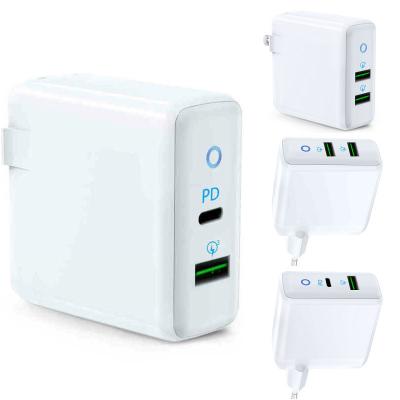 China QC 3.0 USB Wall Plug Adapter 36W Cell Phone Dual Charger Multi Travel Power Bank for sale