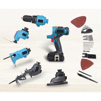 中国 Newest DIY 5 In Box Plastic Power Tools 1 Set Kit Electric Drill Jigsaw Sander Reciprocating Oscillating Combo Saw Tool Kit 販売のため