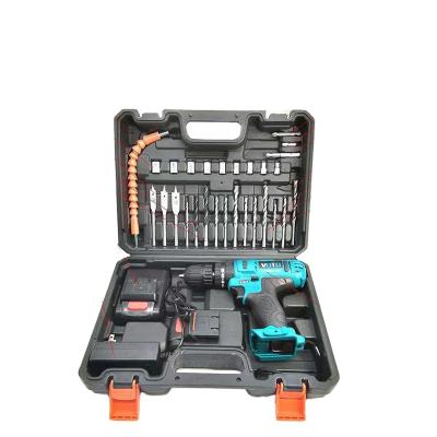 China DIY/Industry Factory Price 27 Pcs DIY Tool Box Set Power Tool Drill 21V Set Cordless Brushless Electric Drill Combo Kit Tool Box for sale