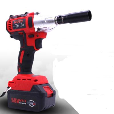 China High Torque Industry Wholesale Lithiun-ion Battery Cordless Brushless Rechargeable Power Tool Electric Impact Wrench 255*160*60mm for sale