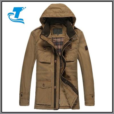 China New Men's Coats Men's Business Casual Wear Cotton Breathable Jacket Long Padded Male Jacket for sale