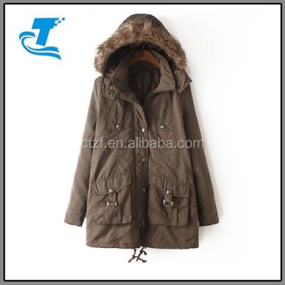 China Newest Style Breathable Collar Womens Hooded Padded Jacket for sale