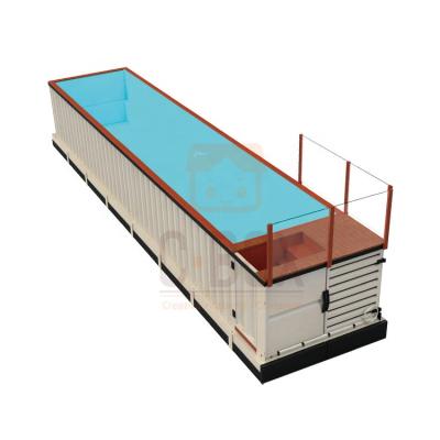 China Customized modern design modern mobile container swimming pool shipping container swimming pool for sale for sale