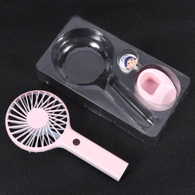 China Environmental Protection Mini Fan Slide Blister Packing Pet Blister Eco-friendly Clear Plastic Packaging for sale