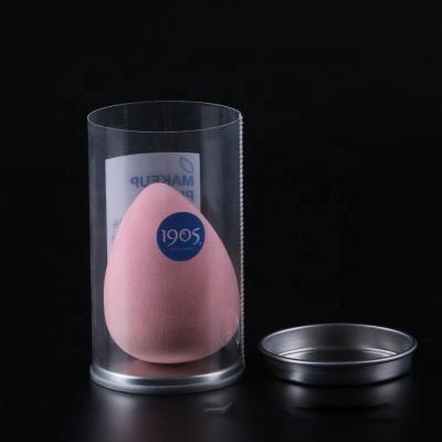 China Recycled Clear Cylinder Materials Transparent Plastic Tube Container Round Packaging Box With Metal Lid for sale