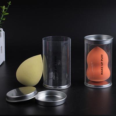 China Recycled Materials Clear Cylinder Plastic Round Shape Container Custom Logo Transparent Packaging Box for sale