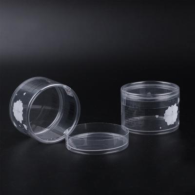 China Factory Supply Recycled Materials Round Pet PP PVC Plastic Packaging Box For Powder Blast for sale