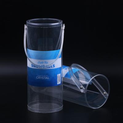 China Recycled Materials Factory Supply Transparent Pet PP PVC Round Plastic Packaging Box for sale