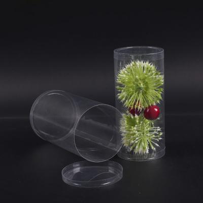 China Recycled Materials Factory Directly Sell Clear Pet PP PVC Plastic Packaging Cylinder Tube Box for sale