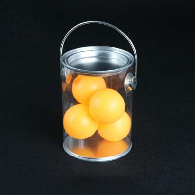 China Recycled Clear Transparent Plastic Materials Round PVC Cylinder Container With Crimping Edge for sale