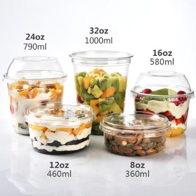 China High Quality Materials Disposable Clear Small Round Recycled Plastic Cupcake Boxes for sale